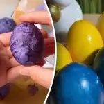 Kosmisch en marmereffect voor centen: wat te verven eieren voor